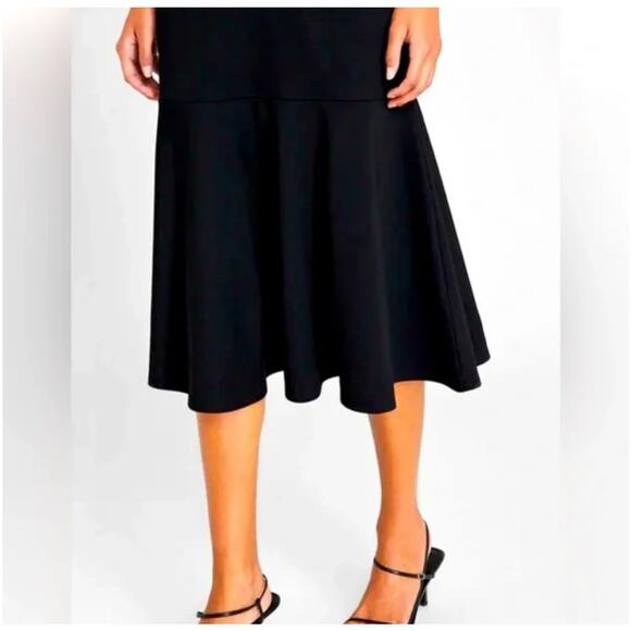 Club Monaco Fluted Strapless Knit Dress Black Size L NWT Old Money Luxury - Picture 3 of 13